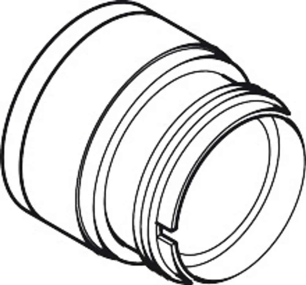 Mischgehäuse aus Edelstahl mit Gewinde und Aussparungen, geeignet für die Verwendung mit Hansgrohe Wannenmischern.